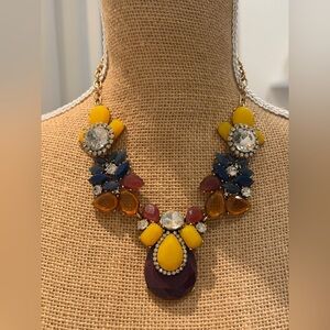 J. Crew Vibrant Yellow and Blue Necklace